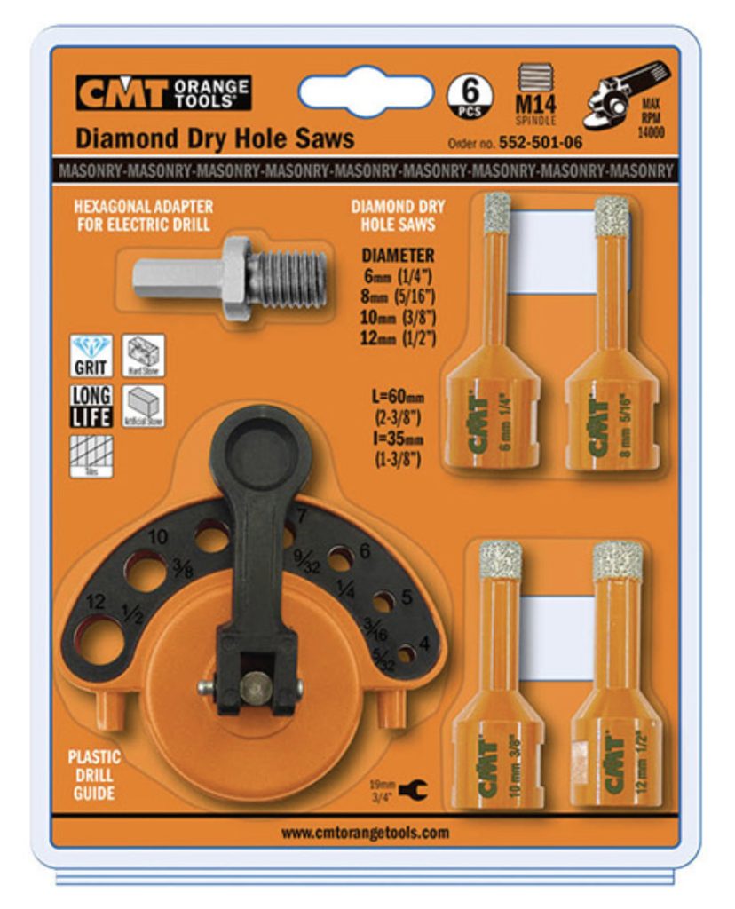 6-delige set DP diamant droogboor 6-8-10-12 mm