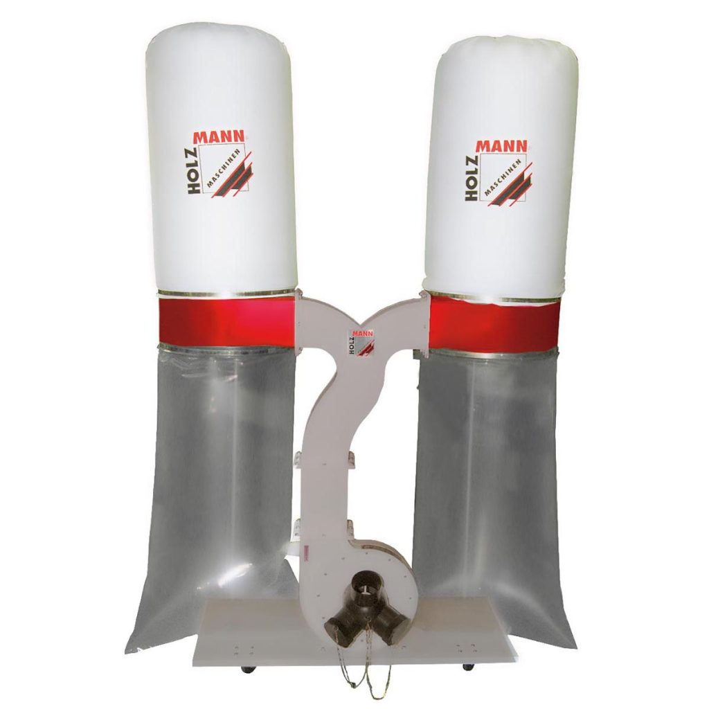 Stofafzuiging 3880 m3/h, 2 opvangzakken diameter 500 mm, afzuigopening 3x 100 mm