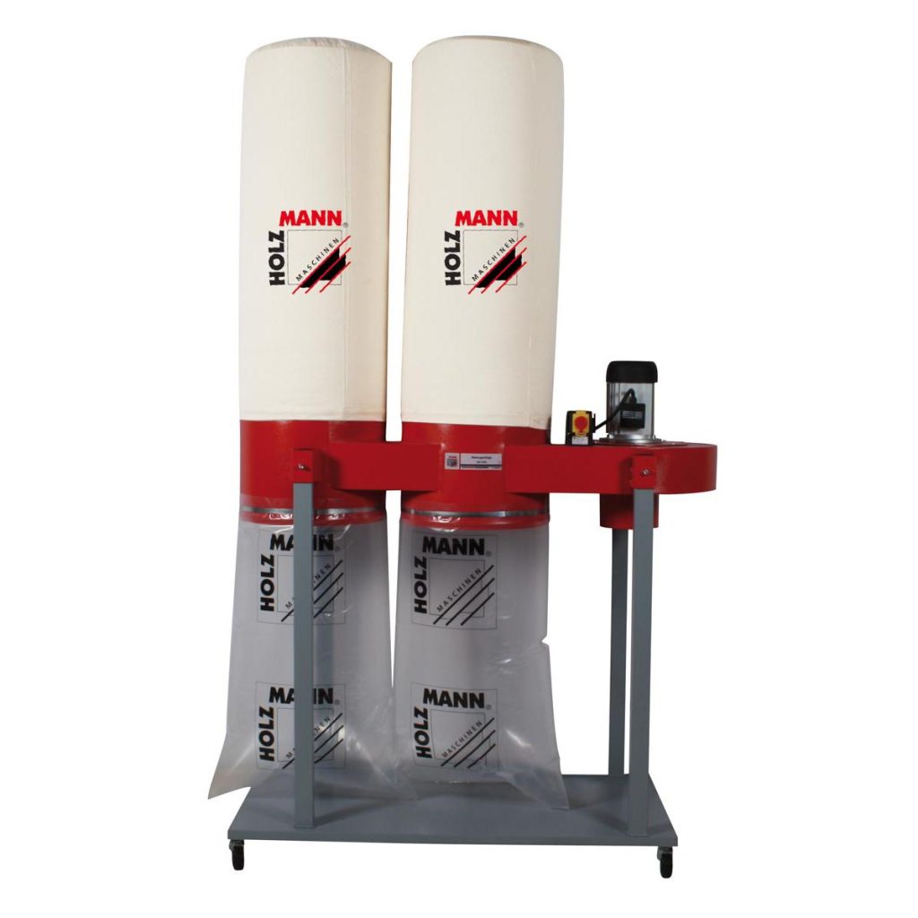 Stofafzuiging 5000 m3/h, 2 opvangzakken diameter 500 mm, afzuigopening 4x 100 mm