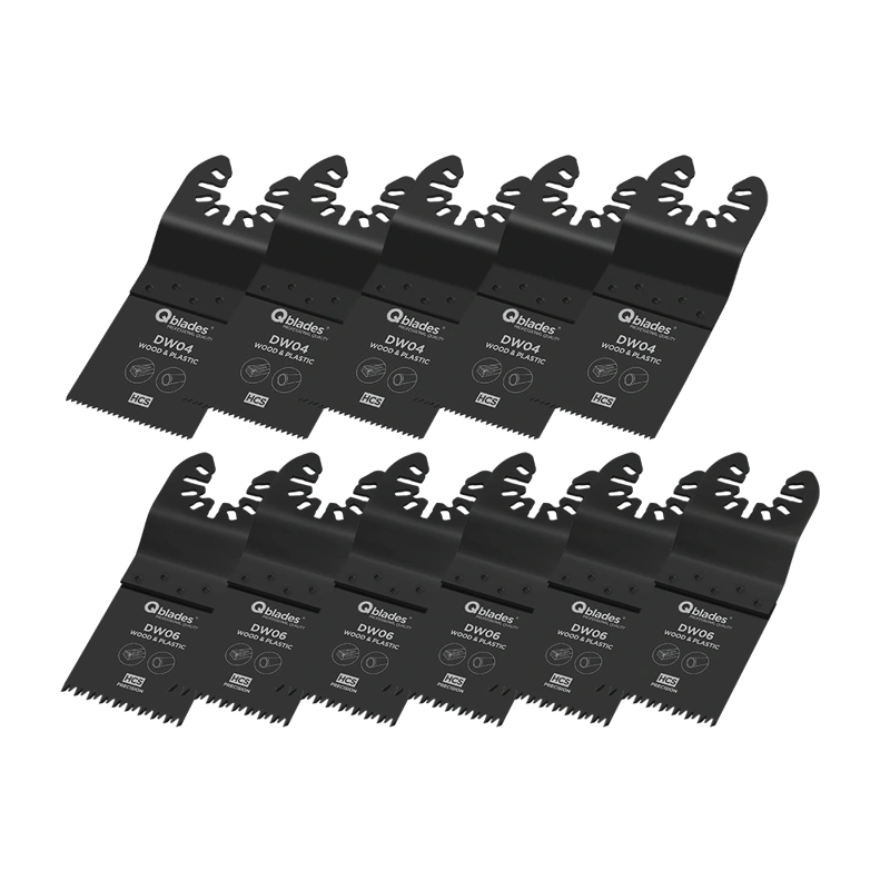 Qblades MultiZaagbladenset voor hout 11-delig DW93