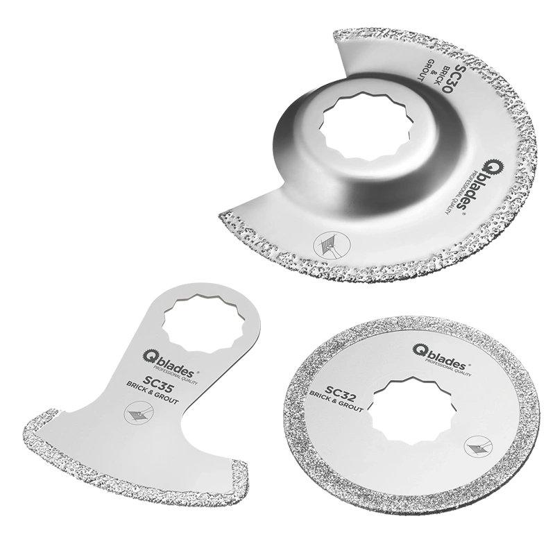 Qblades MultiZaagbladenset Steen-Voeg Diamant SC48