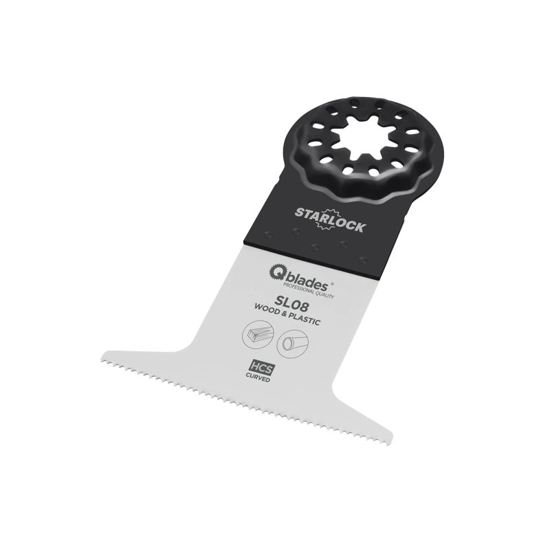 Qblades Starlock MultiZaagblad Standaard Curved 18tpi 65x50mm HCS SL08
