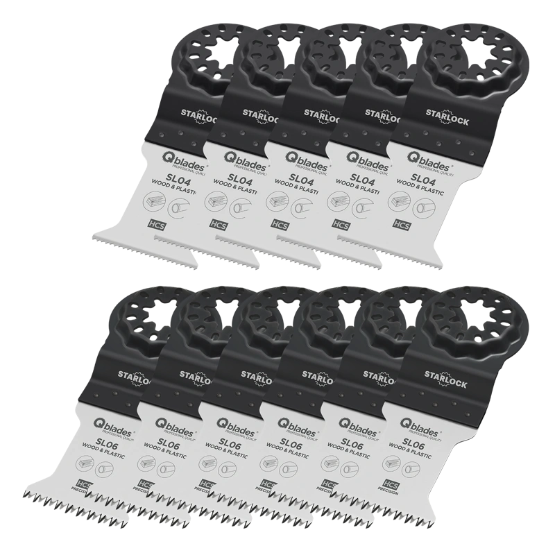 Qblades Starlock MultiZaagbladenset voor hout 11-delig SL93