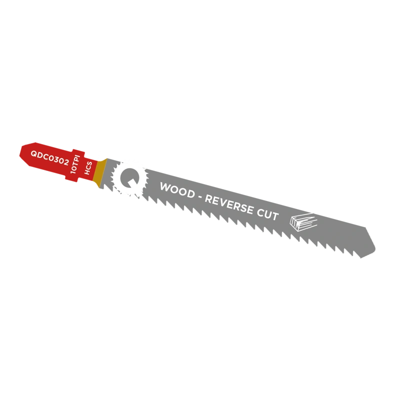 Qblades Decoupeerzaagblad Hout, Constructiehout, HCS, Reverse Cut, 10tpi - 100mm