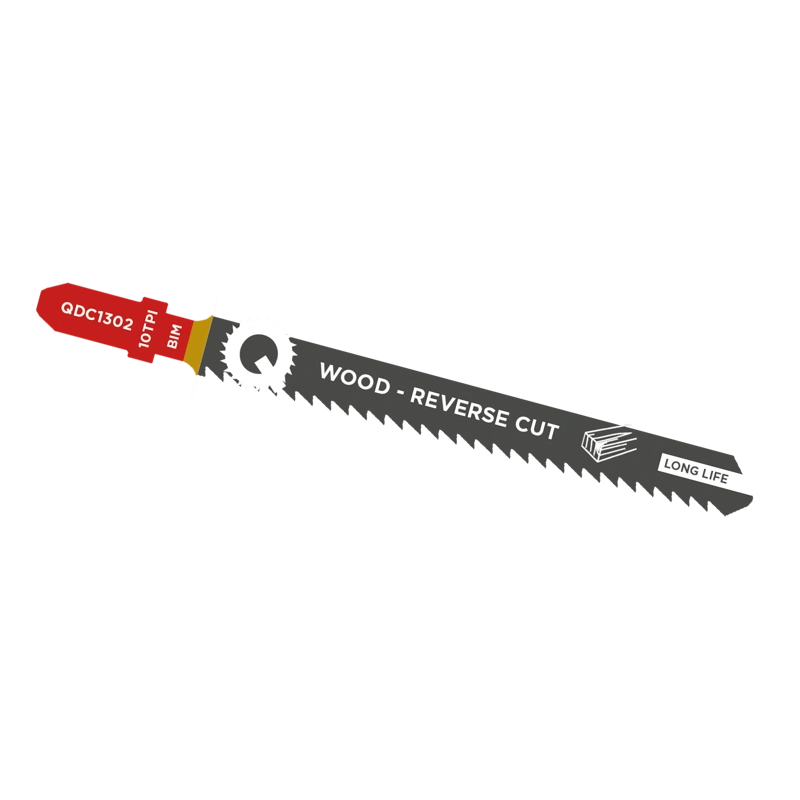 Qblades Decoupeerzaagblad Hout, Constructiehout, BIM, Reverse Cut, 10tpi - 100mm