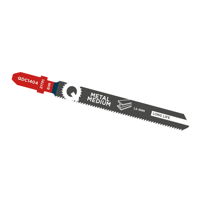 Qblades Decoupeerzaagblad Medium Metaal, Staal tot 3mm, BIM, 21tpi - 91mm