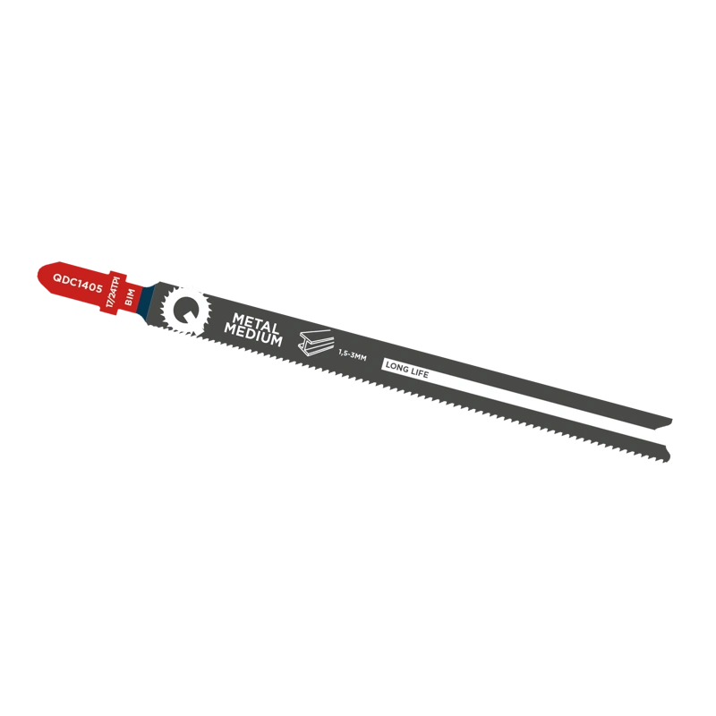 Qblades Decoupeerzaagblad Medium Metaal, Staal tot 3mm, BIM, 17/24tpi - 132mm
