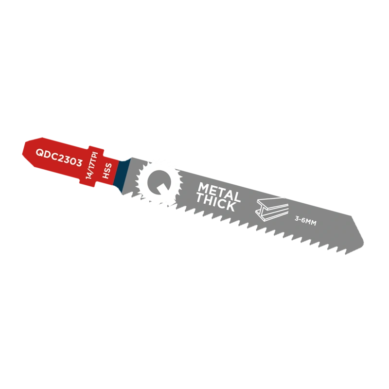 Qblades Decoupeerzaagblad Dik Metaal, Staal tot 6mm, HSS, 14/17tpi - 76mm