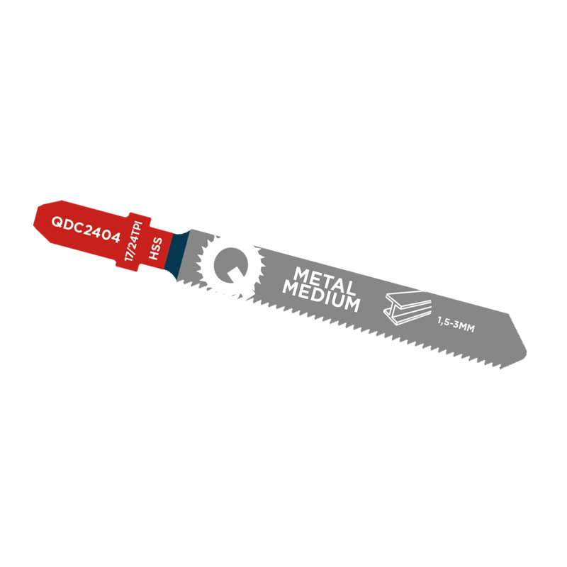Qblades Decoupeerzaagblad Medium Metaal, Staal tot 3mm, HSS, 17/24tpi - 76mm