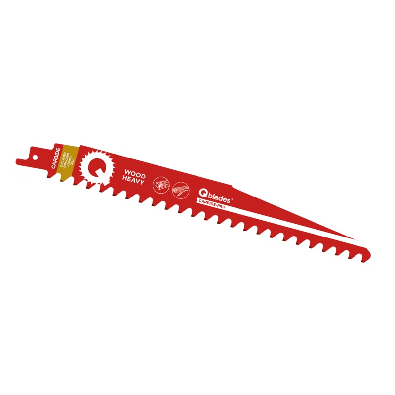 Qblades Reciprozaagblad Hout, Hardhout, CARB, 3tpi - 228mm, 50x longer life