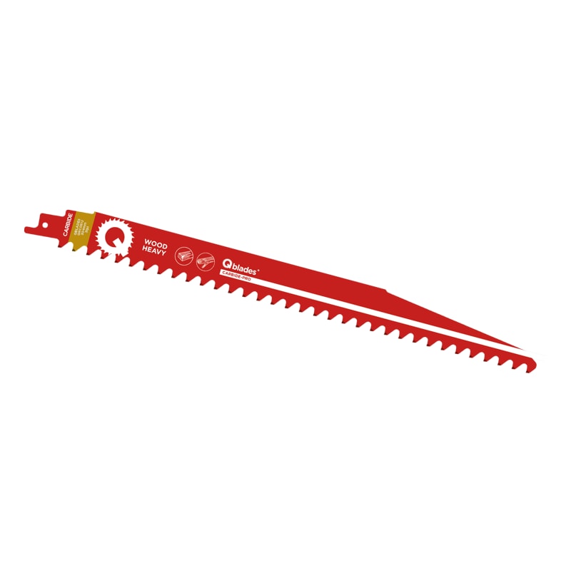 Qblades Reciprozaagblad Hout, Hardhout, CARB, 3tpi - 304mm, 50x longer life