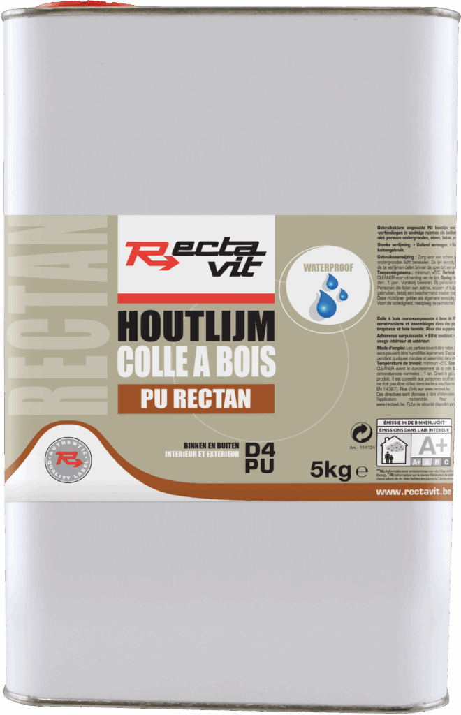 RECTAN   POLYURETHAAN HOUTLIJM - WATERPROOF D4 5 kg
