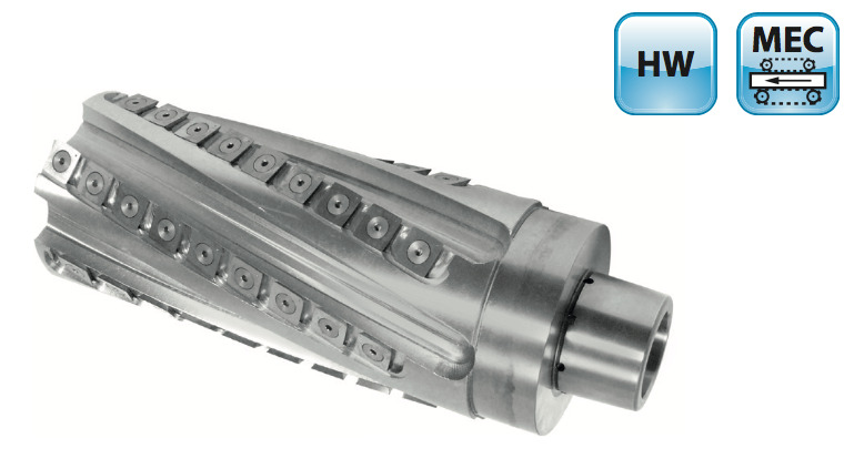 Powerlock spiraal schaafkop voor Weinig met WPL mesjes