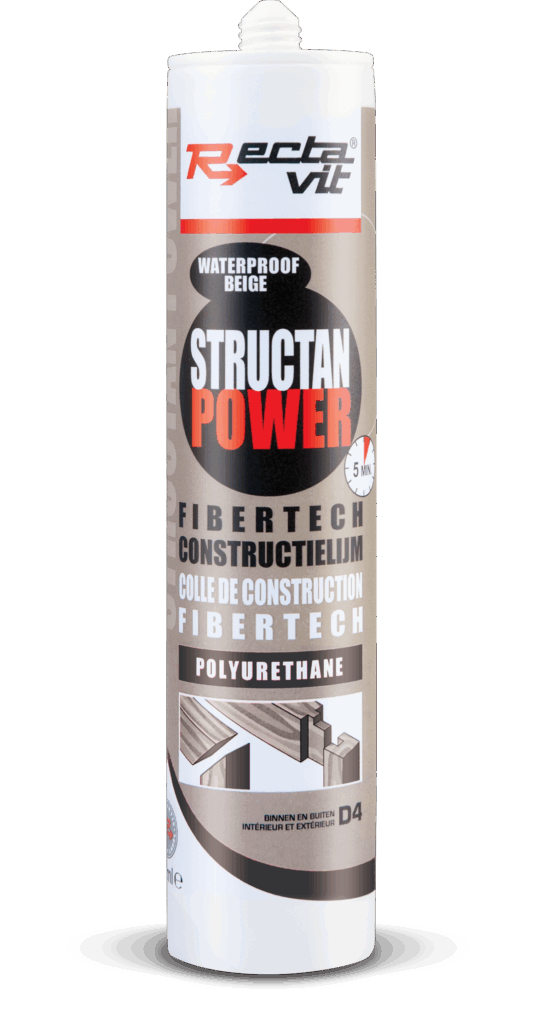 STRUCTAN POWER HOUT- EN CONSTRUCTIELIJM  - WATERPROOF D4 - VEZELVERSTERKT 310 ml