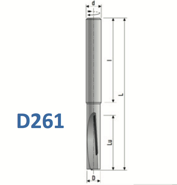 DIA frees voor groeven in alle materialen met boorsnede