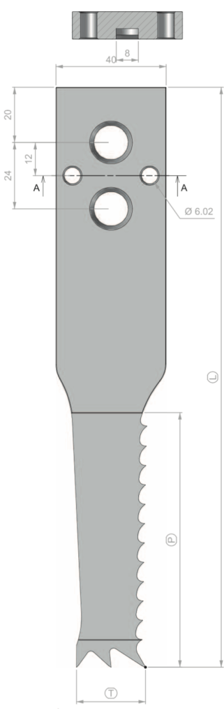 Gatensteekbeitel monobloc FRAMAR - CHAMBON - GRIGGIO - PARVEAU - SICAR - STETON