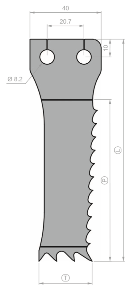 Gatensteekbeitel monobloc MAKA SM6 - 3SII - M6 - M6II - SM6(P) - (P)II - R3SII