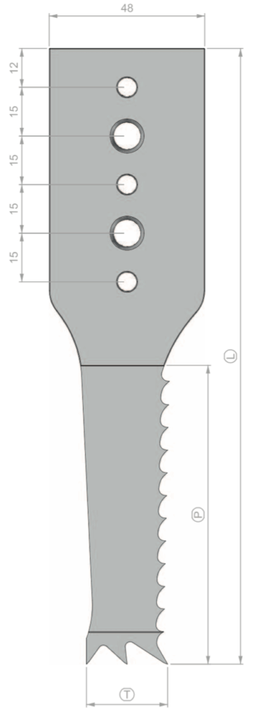 Gatensteekbeitel monobloc MARZANI - LARI & LARI - LARI & BROGGI