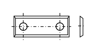 WPL messen met 4 snijkanten B=30 mm (29,5)