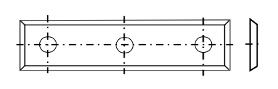 WPL messen met 4 snijkanten B=60 mm (59,5)