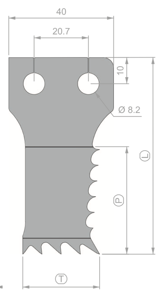 Gatensteekbeitel monobloc MAKA SM6 - DUNNE uitvoering