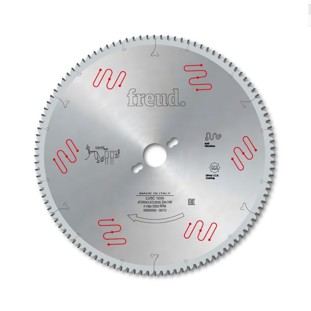 Freud HM zaag voor ALU & PVC met negatieve tand grof getand