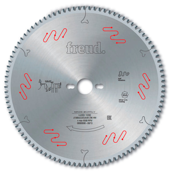 Freud HM zaag voor ALU & PVC met negatieve tand fijn getand