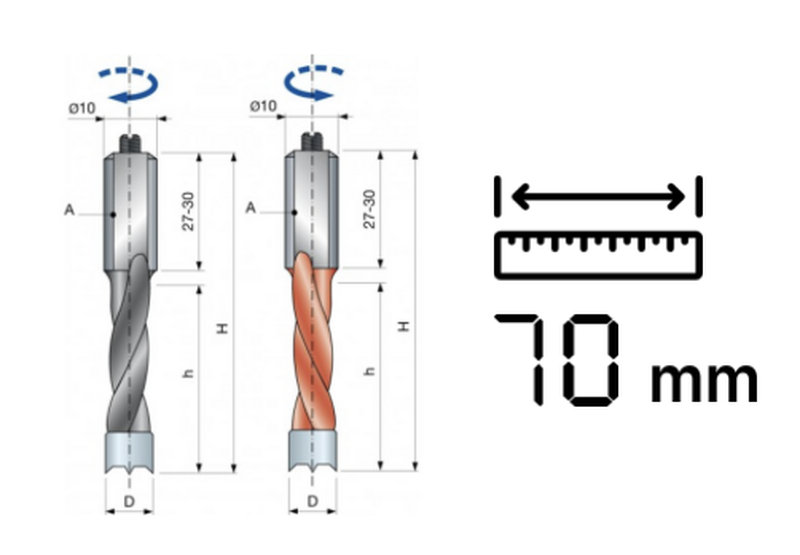 HM drevelboor L=70 mm