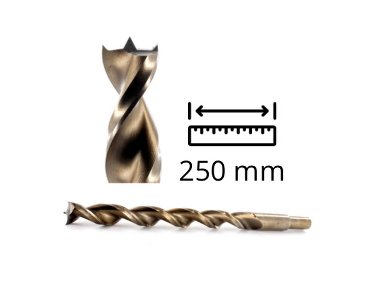 Premium houtboren L=250 mm