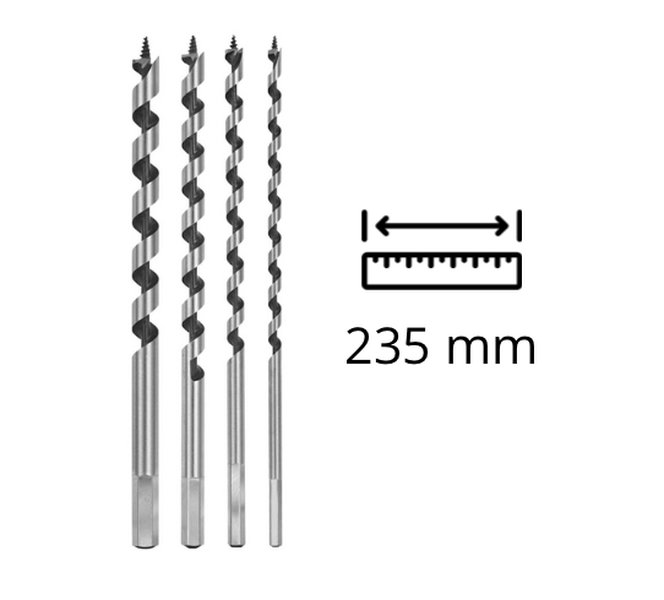 Slangen spiraalboor L=235 mm
