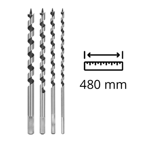Slangen spiraalboor L=480 mm