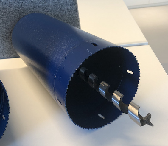 Houtboor met grote diameter en diepte 300 mm