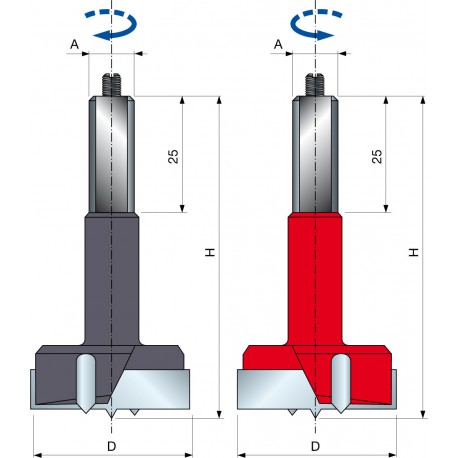 HM beslagboor L=70 mm