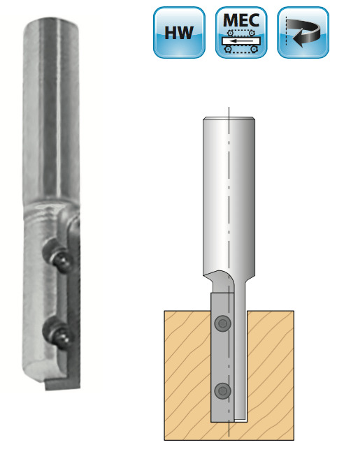 WPL rechte frees met 1 mes