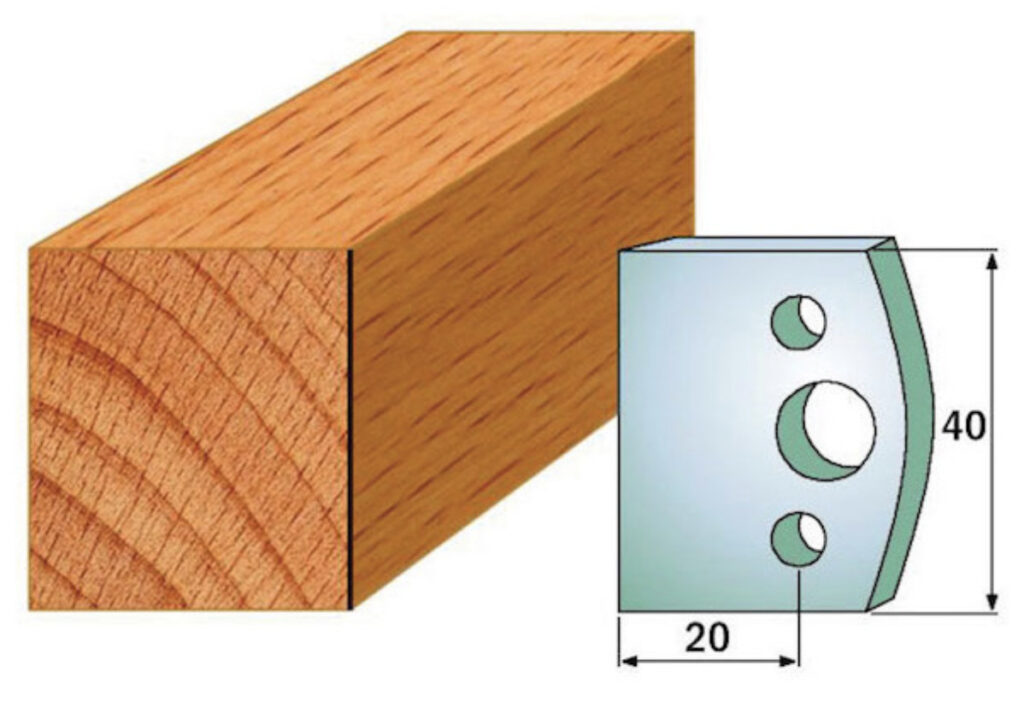 Paar profielmessen 40 mm nr. 0, Kwaliteit=SP