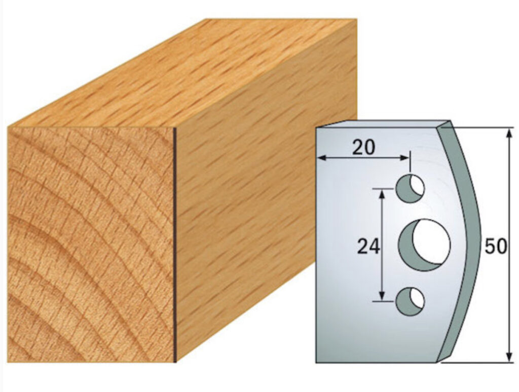 Paar profielmessen 50 mm nr. 500