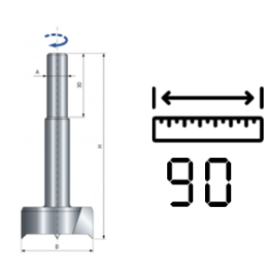 HSS Forstnerboor L=90 mm